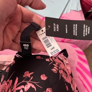 torrid Black Bra with Pink Floral Print